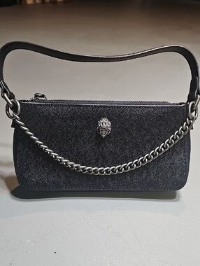 Kurt Geiger London Shoreditch Leather Pochette Bag Black NWOT